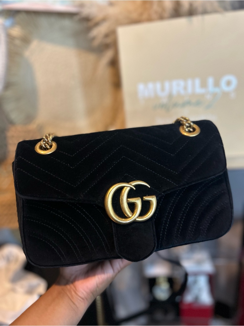 Rare velvet Gucci marmont